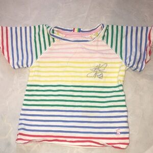 Joules Made For Mischief Girl's Striped Short Sleeve Top | Size 2T